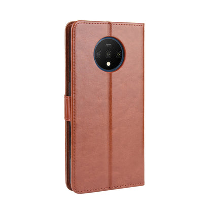 Crazy Horse Skin Leather Wallet Case Shell for OnePlus 7T