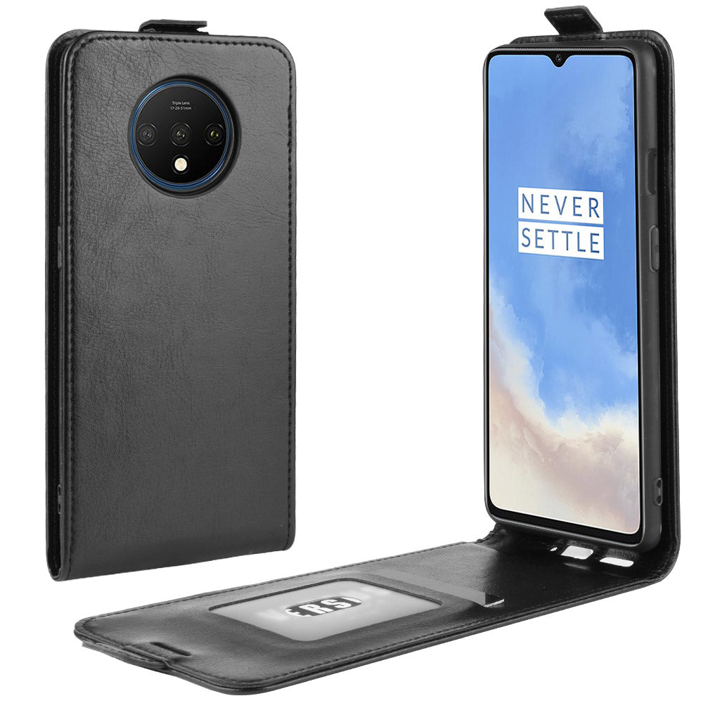 Crazy Horse Vertical Leather Case with Card Slot for OnePlus 7T