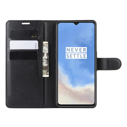 Litchi Grain Wallet Leather Phone Cover for OnePlus 7T