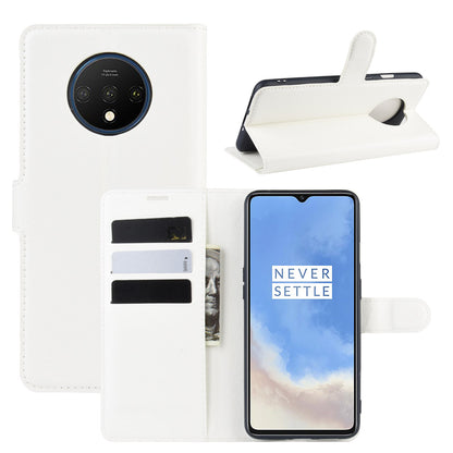 Litchi Grain Wallet Leather Phone Cover for OnePlus 7T