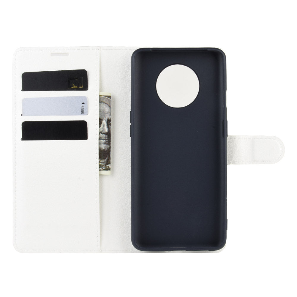 Litchi Grain Wallet Leather Phone Cover for OnePlus 7T