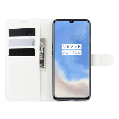 Litchi Grain Wallet Leather Phone Cover for OnePlus 7T