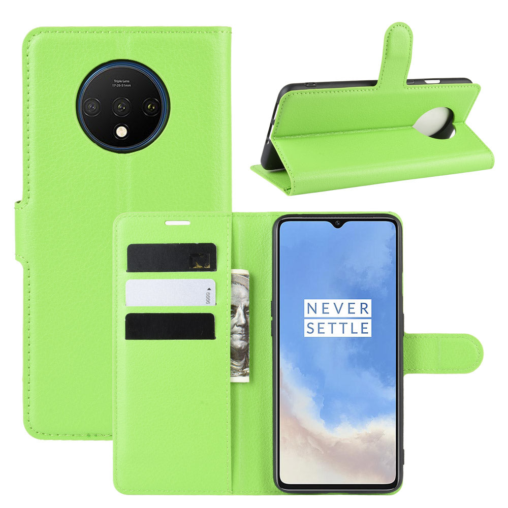 Litchi Grain Wallet Leather Phone Cover for OnePlus 7T