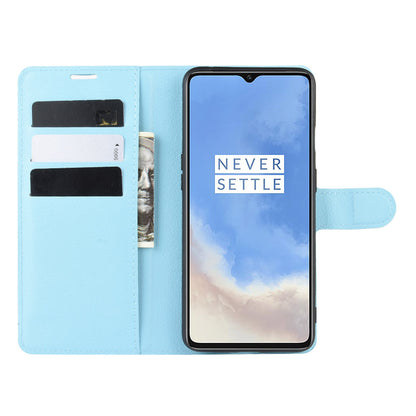 Litchi Grain Wallet Leather Phone Cover for OnePlus 7T