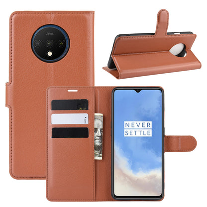 Litchi Grain Wallet Leather Phone Cover for OnePlus 7T