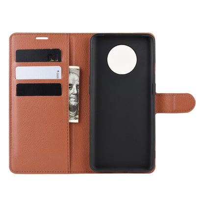 Litchi Grain Wallet Leather Phone Cover for OnePlus 7T