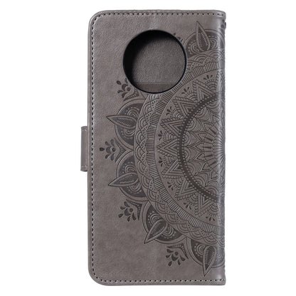 Imprint Flower Leather Wallet Phone Casing with Stand for OnePlus 7T