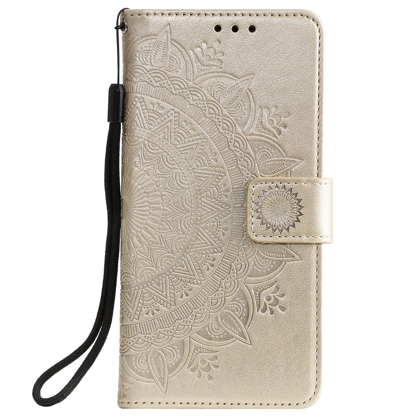 Imprint Flower Leather Wallet Phone Casing with Stand for OnePlus 7T