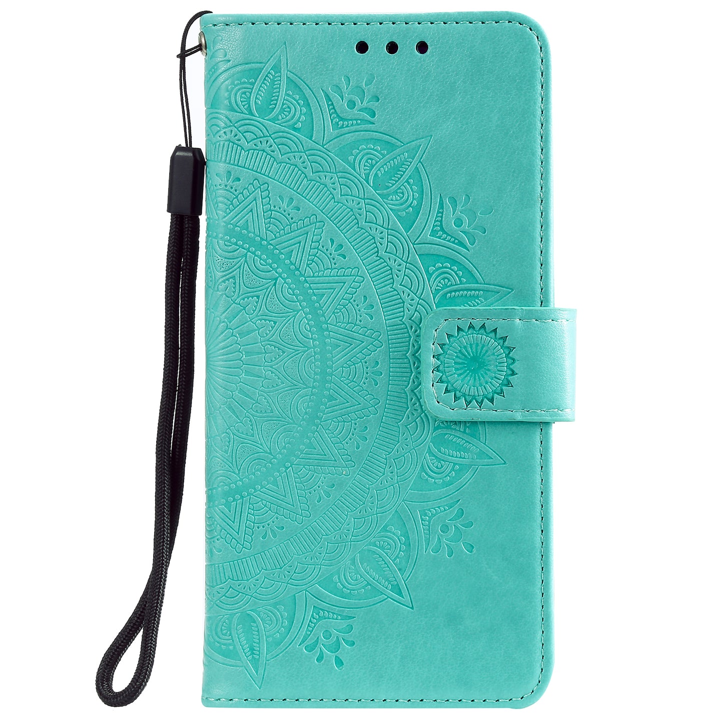 Imprint Flower Leather Wallet Phone Casing with Stand for OnePlus 7T