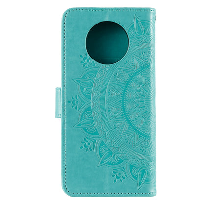 Imprint Flower Leather Wallet Phone Casing with Stand for OnePlus 7T