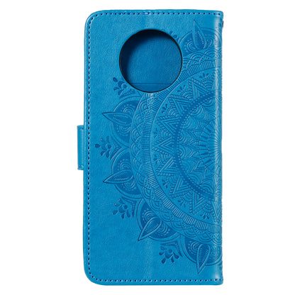 Imprint Flower Leather Wallet Phone Casing with Stand for OnePlus 7T