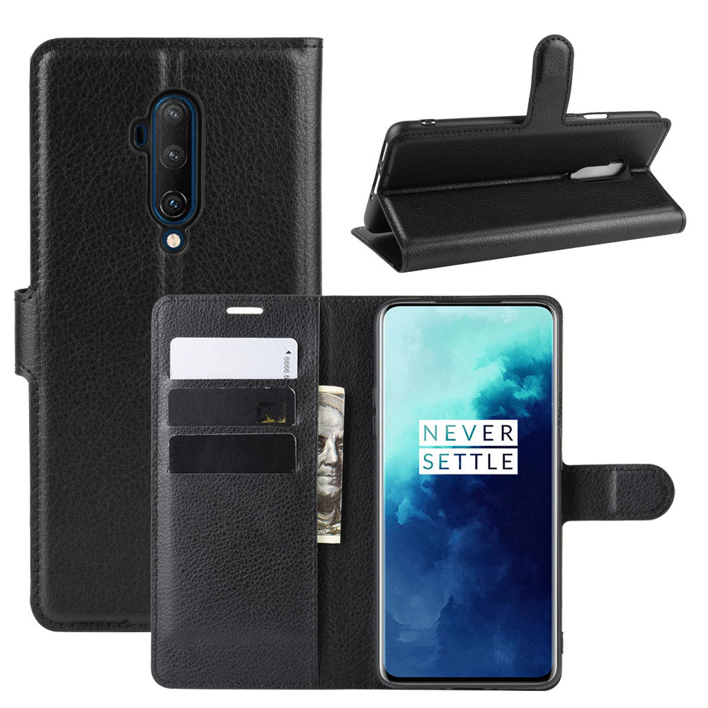 Litchi Grain Wallet Leather Phone Cover for OnePlus 7T Pro