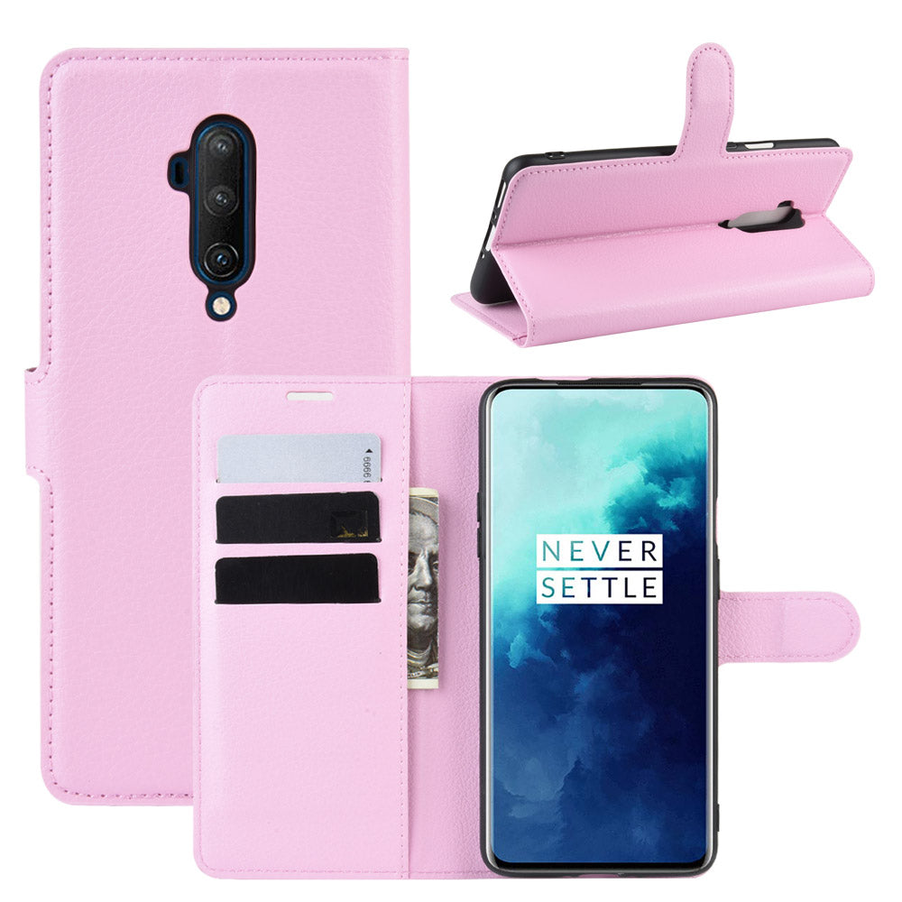 Litchi Grain Wallet Leather Phone Cover for OnePlus 7T Pro