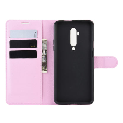 Litchi Grain Wallet Leather Phone Cover for OnePlus 7T Pro