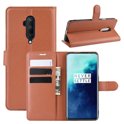 Litchi Grain Wallet Leather Phone Cover for OnePlus 7T Pro