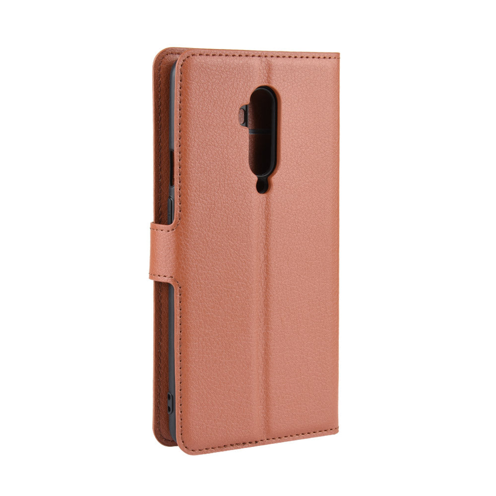 Litchi Grain Wallet Leather Phone Cover for OnePlus 7T Pro