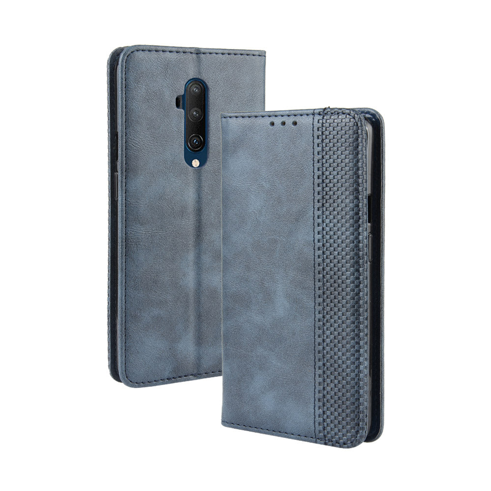 Retro Style Auto-absorbed Leather Casing Phone Shell for OnePlus 7T Pro