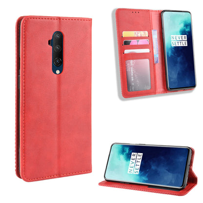 Retro Style Auto-absorbed Leather Casing Phone Shell for OnePlus 7T Pro