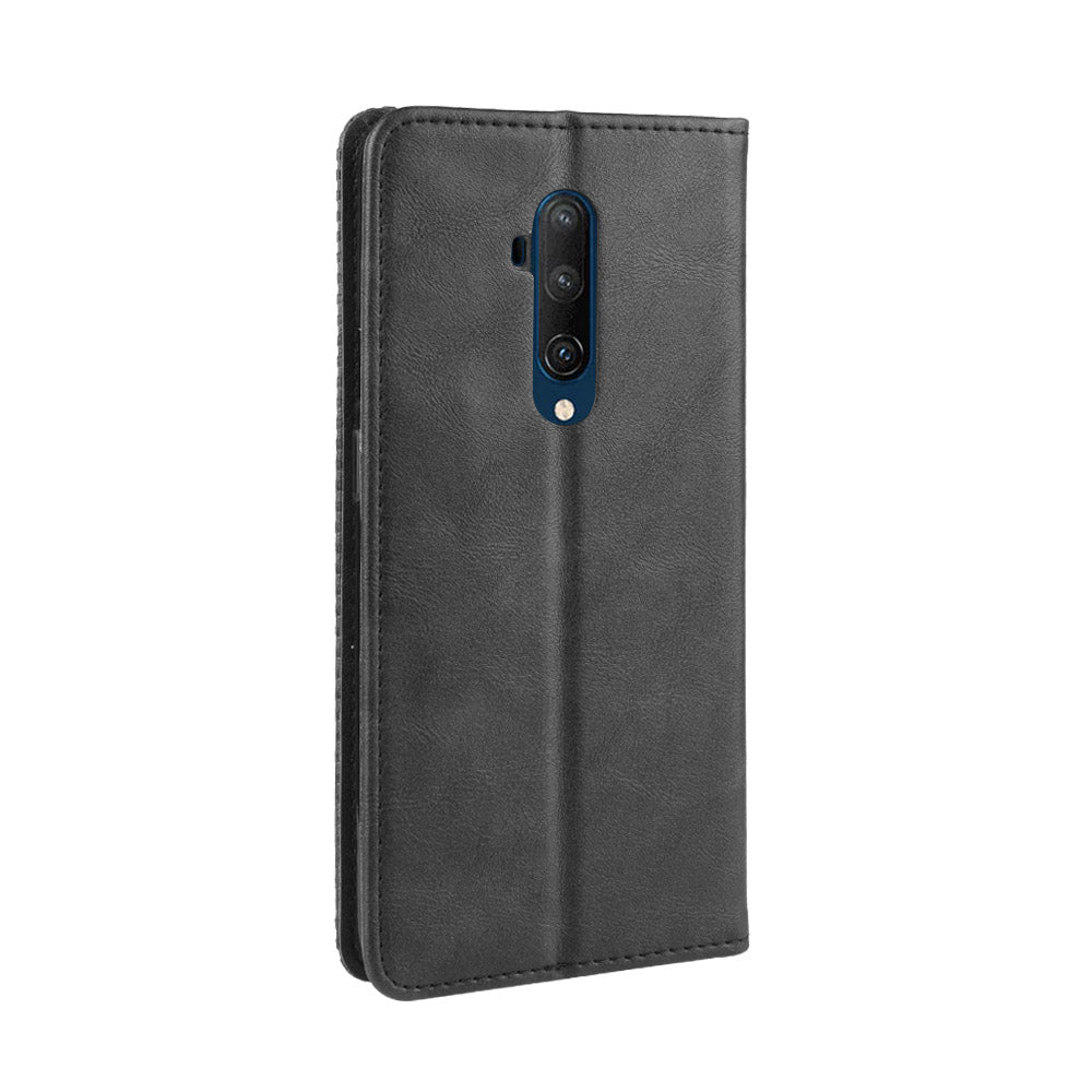 Retro Style Auto-absorbed Leather Casing Phone Shell for OnePlus 7T Pro