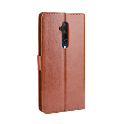 Crazy Horse Texture Leather Wallet Phone Shell Casing for OnePlus 7T Pro