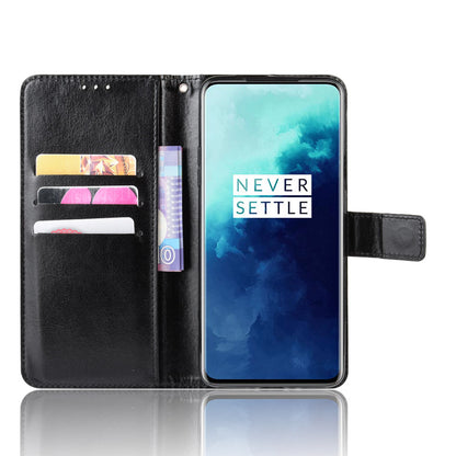 Crazy Horse Texture Leather Wallet Phone Shell Casing for OnePlus 7T Pro