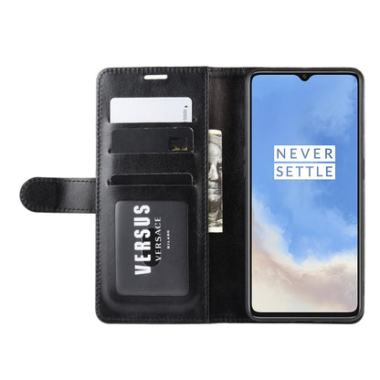 Crazy Horse Wallet Style Leather Phone Stand Shell Case for OnePlus 7T