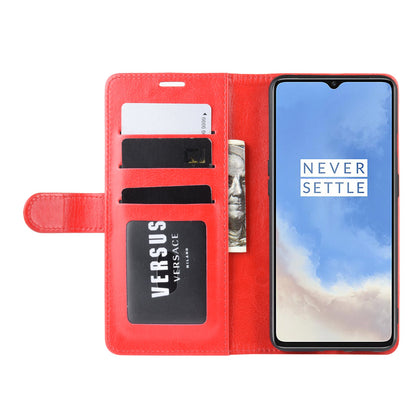 Crazy Horse Wallet Style Leather Phone Stand Shell Case for OnePlus 7T