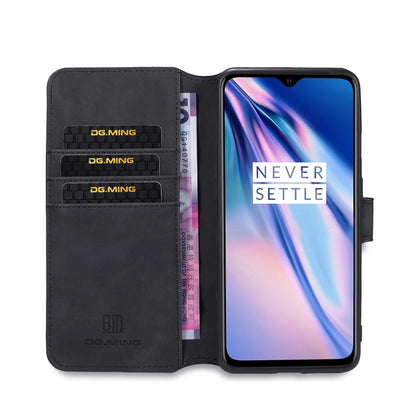 DG.MING Retro Style Leather Wallet Shell Stand Case for OnePlus 7T