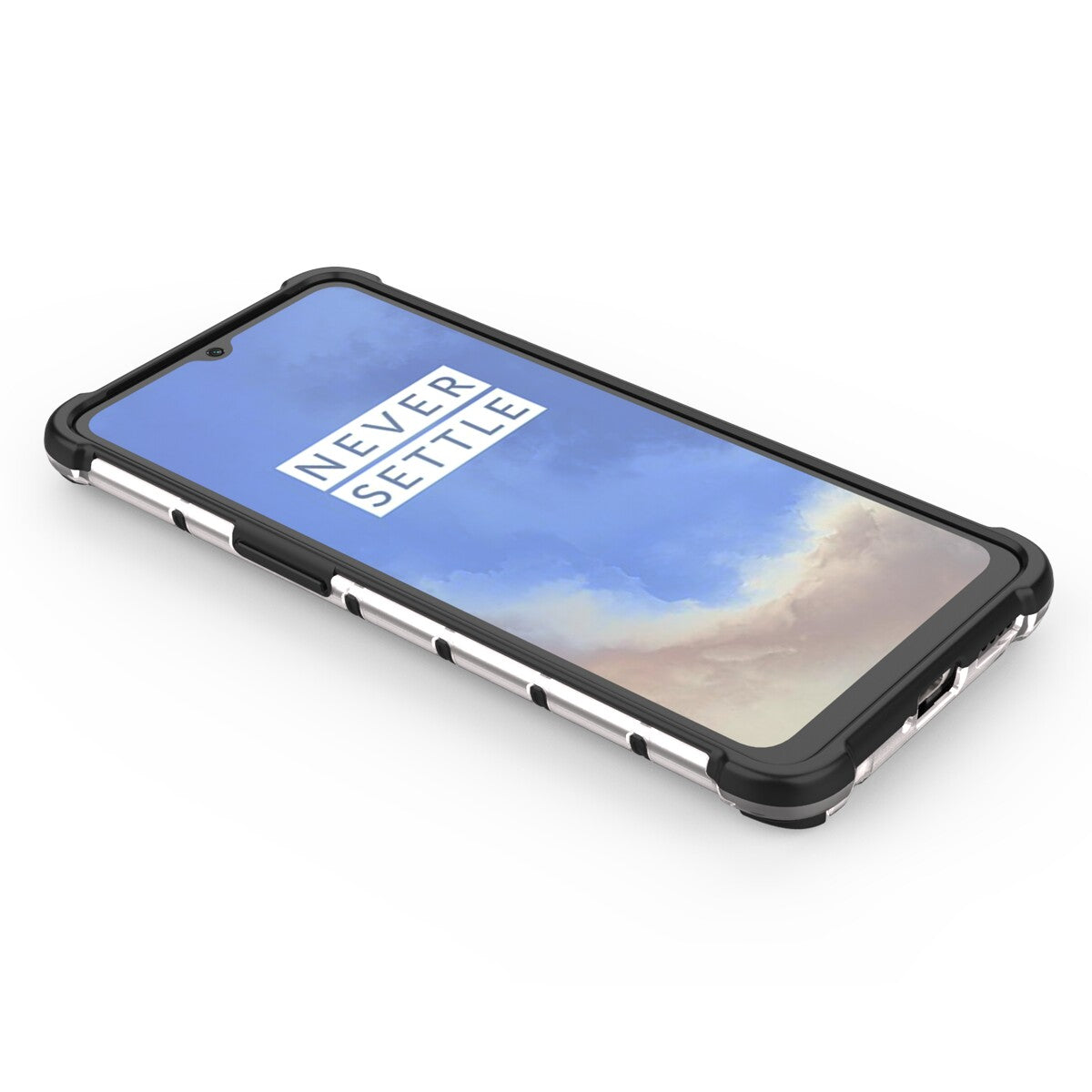 Honeycomb Pattern Shock-proof TPU + PC Hybrid Cover for OnePlus 7T