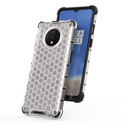 Honeycomb Pattern Shock-proof TPU + PC Hybrid Cover for OnePlus 7T