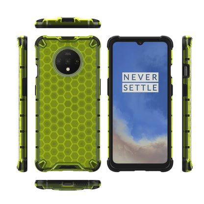 Honeycomb Pattern Shock-proof TPU + PC Hybrid Cover for OnePlus 7T