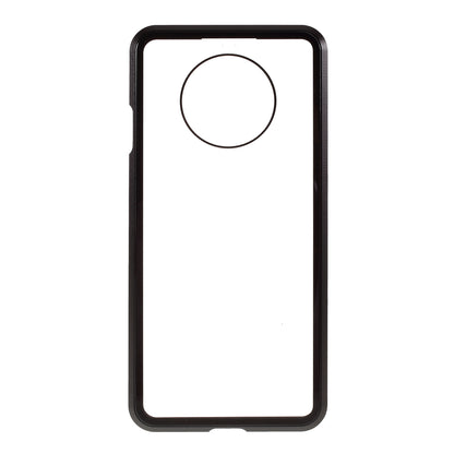 Full Covering Magnetic Metal Frame + [Front and Back] Tempered Glass Mobile Phone Cover for OnePlus 7T