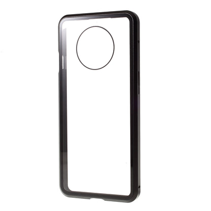 Full Covering Magnetic Metal Frame + [Front and Back] Tempered Glass Mobile Phone Cover for OnePlus 7T