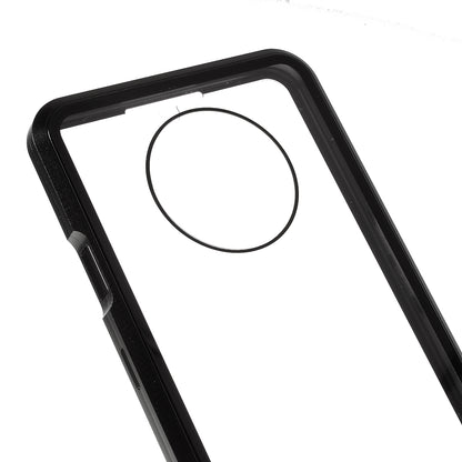 Full Covering Magnetic Metal Frame + [Front and Back] Tempered Glass Mobile Phone Cover for OnePlus 7T