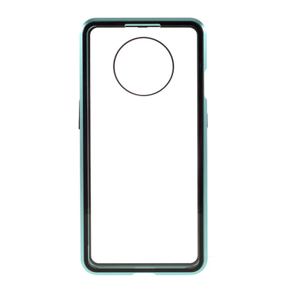 Full Covering Magnetic Metal Frame + [Front and Back] Tempered Glass Mobile Phone Cover for OnePlus 7T