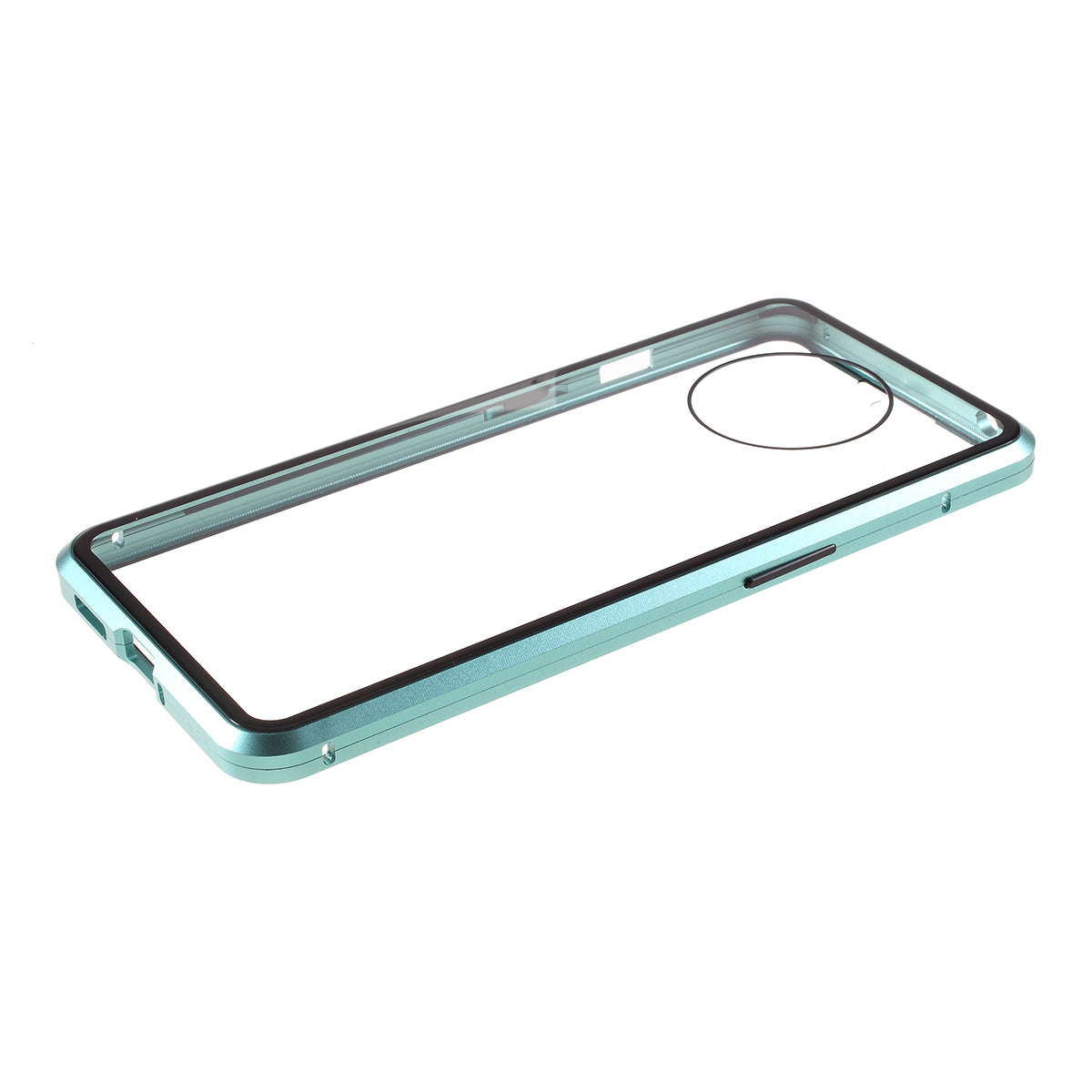 Full Covering Magnetic Metal Frame + [Front and Back] Tempered Glass Mobile Phone Cover for OnePlus 7T