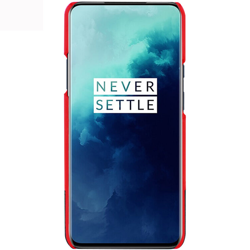 IMAK Ruiyi Series PU Leather Coated PC Hard Phone Casing + Explosion-proof Screen Film for OnePlus 7T Pro