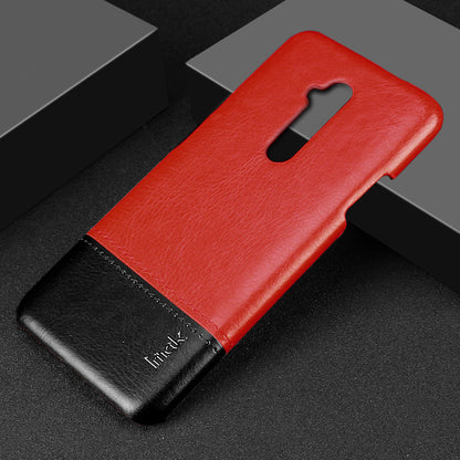 IMAK Ruiyi Series PU Leather Coated PC Hard Phone Casing + Explosion-proof Screen Film for OnePlus 7T Pro