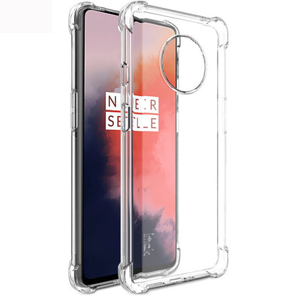 IMAK for OnePlus 7T Silky Anti-drop Soft TPU Phone Cover [with Screen Protector Film]