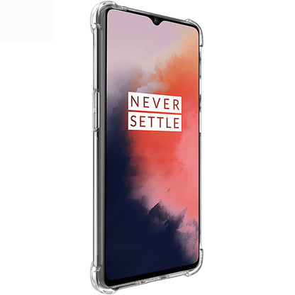 IMAK for OnePlus 7T Silky Anti-drop Soft TPU Phone Cover [with Screen Protector Film]