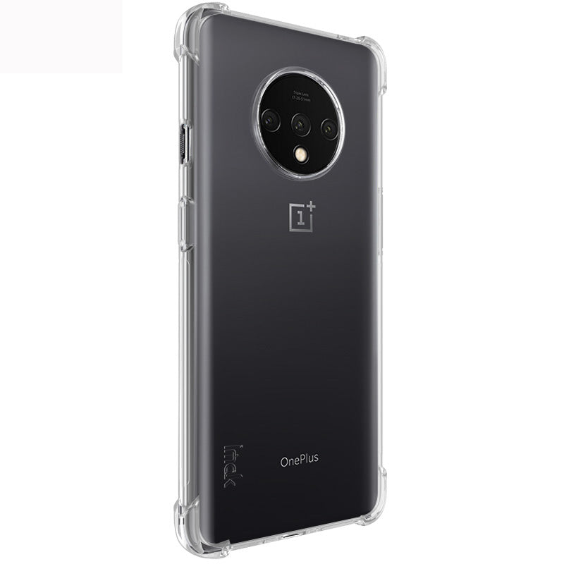 IMAK for OnePlus 7T Silky Anti-drop Soft TPU Phone Cover [with Screen Protector Film]