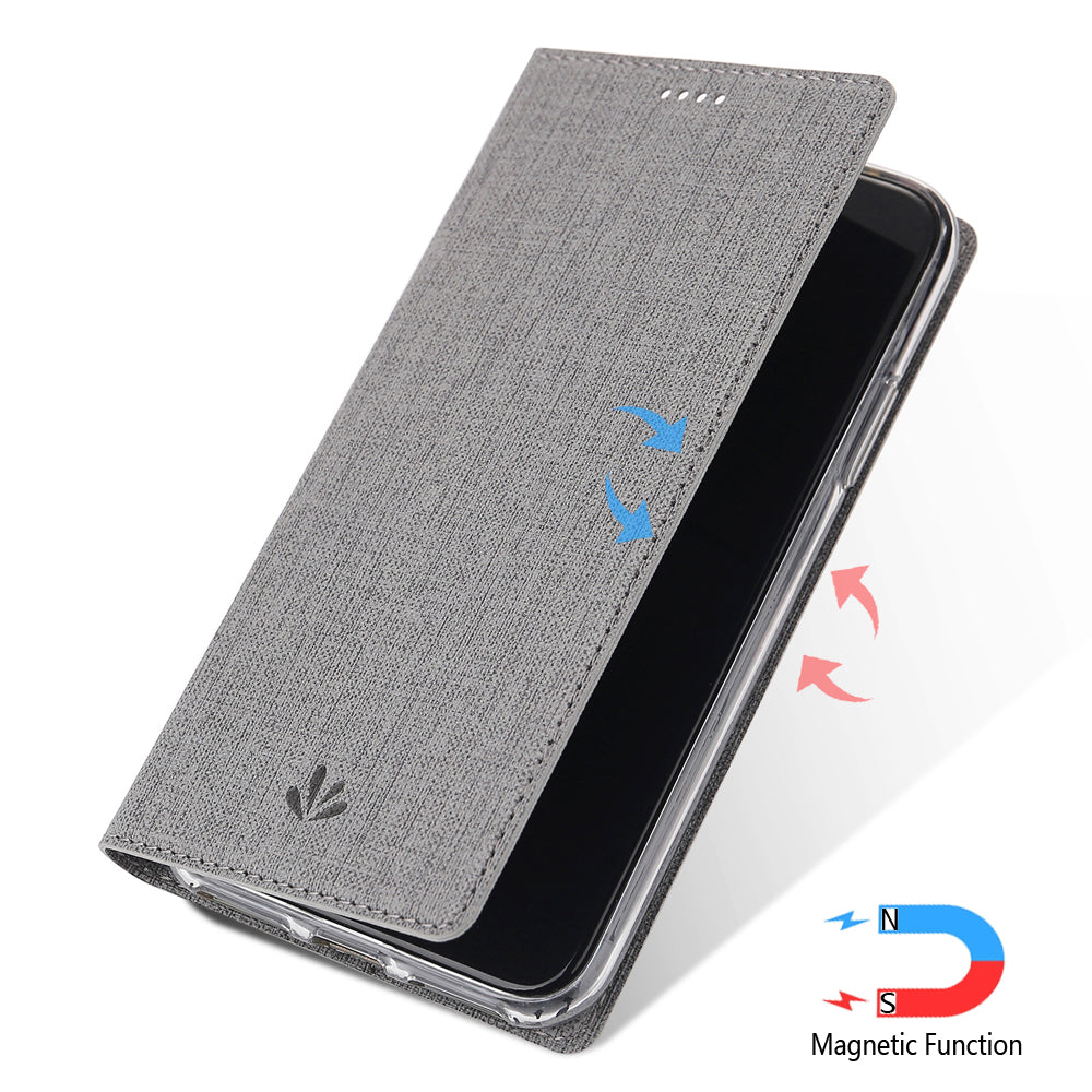 VILI DMX Cross Texture Stand Leather Card Holder Phone Cover for OnePlus 7T