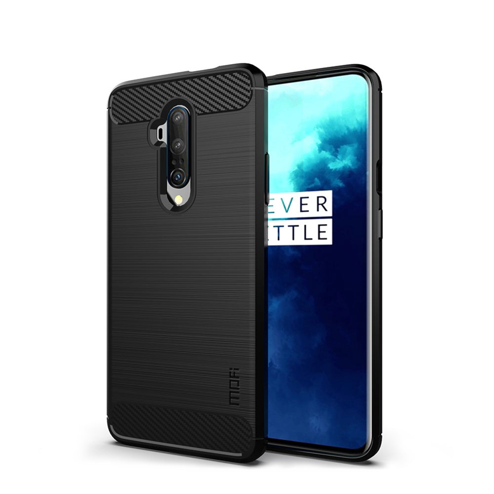 MOFI Carbon Fiber Texture Brushed TPU Back Case for OnePlus 7T Pro