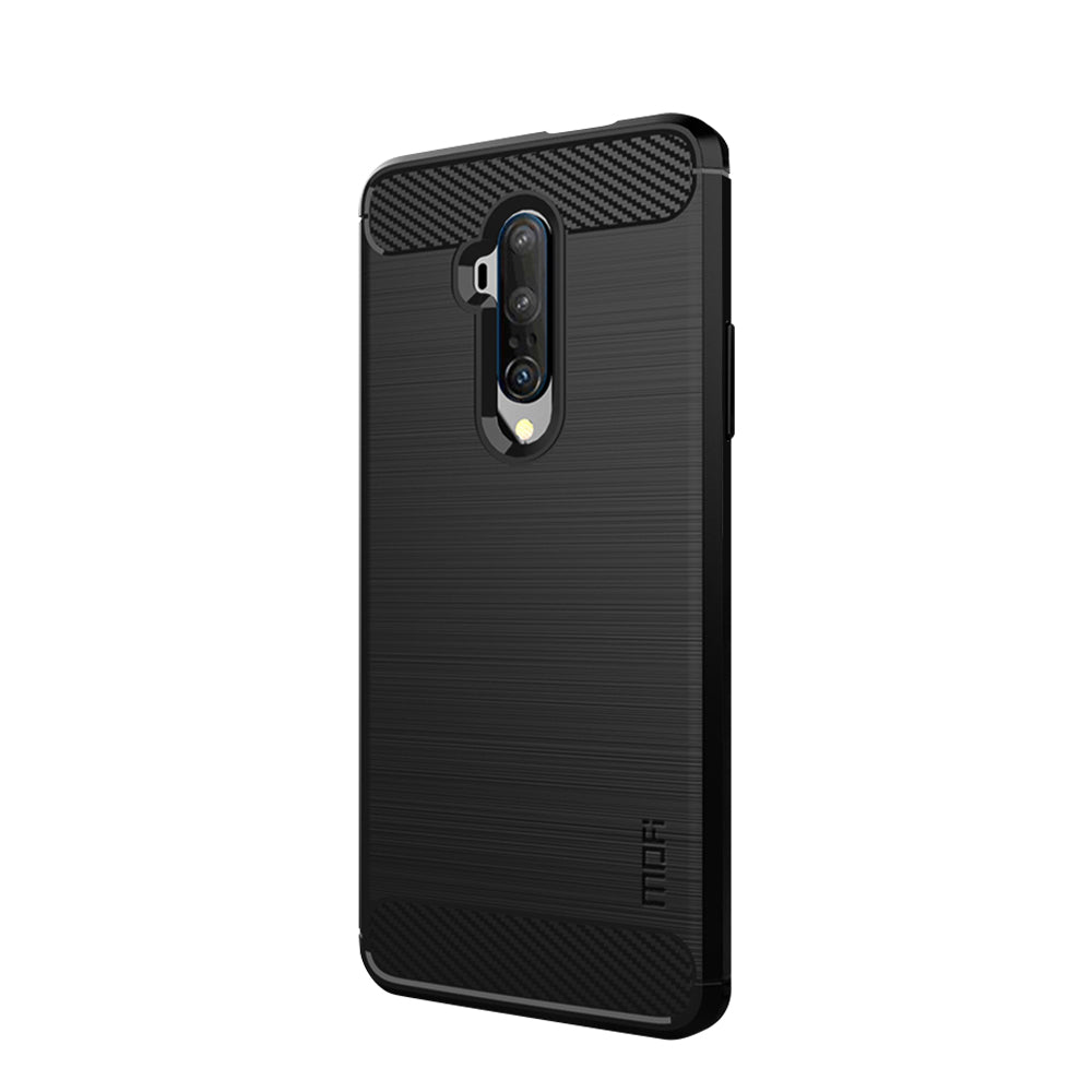 MOFI Carbon Fiber Texture Brushed TPU Back Case for OnePlus 7T Pro