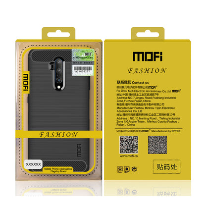 MOFI Carbon Fiber Texture Brushed TPU Back Case for OnePlus 7T Pro