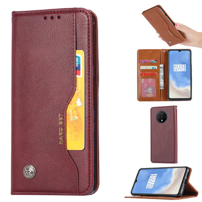 Auto-absorbed Wallet Stand Flip Leather Shell Case for OnePlus 7T