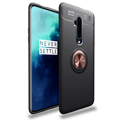 LENUO Metal Ring TPU Built-in Magnetic Metal Sheet Cover for OnePlus 7T Pro