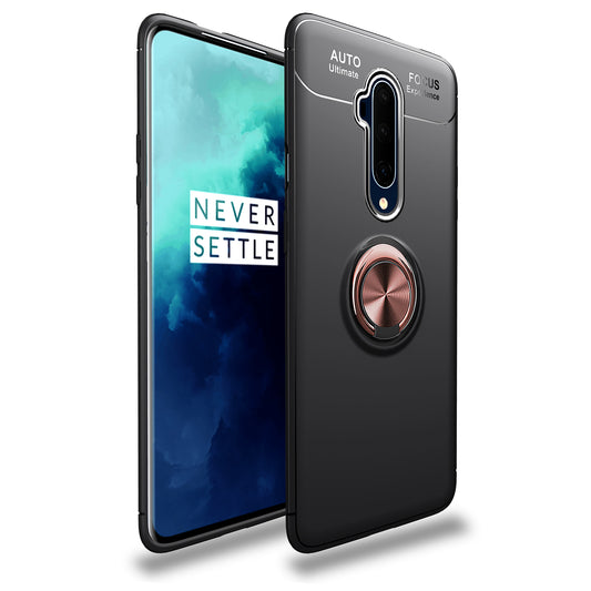 LENUO Metal Ring TPU Built-in Magnetic Metal Sheet Cover for OnePlus 7T Pro