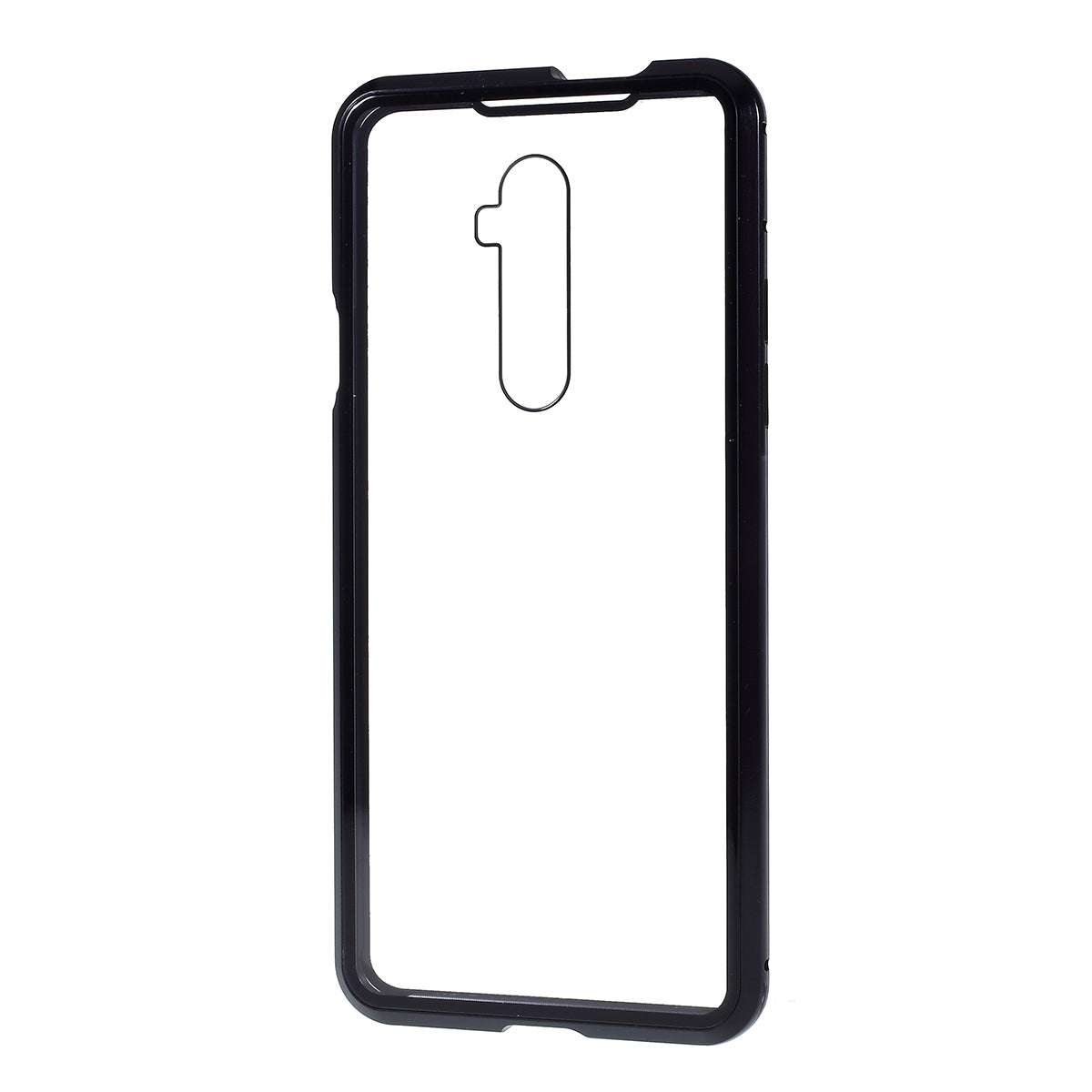 Full Covering Magnetic Metal Frame + Double-sided Tempered Glass Phone Cover Case for OnePlus 7T Pro