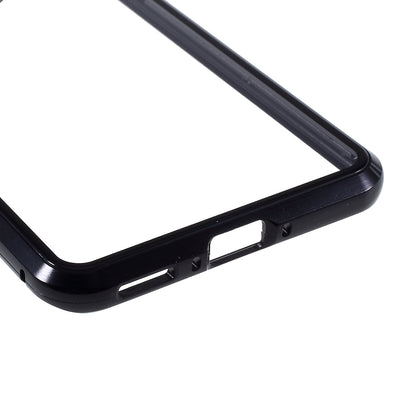 Full Covering Magnetic Metal Frame + Double-sided Tempered Glass Phone Cover Case for OnePlus 7T Pro